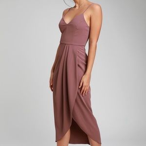 Lulu's Reinette Mauve Purple Midi Dress